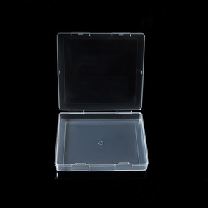 Transparent Square Plastic Storage Box 13.5Cm For Desktop Organizing Packaging Flat Container PP Material - Product Image 2