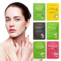 Masque facial hydratant aux fruits de haute qualité, logo personnalisé, soin vegan, aloe vera, grenade, masque facial en feuille blanchissant