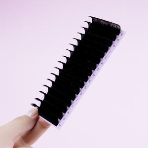 Бархатные кашемировые накладные ресницы, 0,02 русские Накладные ресницы ручной работы, супер черные лотки для ресниц - Product Image 2