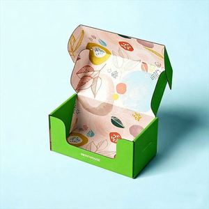 <b>Small</b> Business Cardboard Packaging - Custom Logo Gold Foil Perfume/Cosmetic Corrugated Mailer <b>Box</b> - Product Image 2