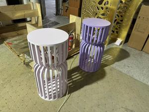 PVC 핑크 화이트 퍼플 다른 색상 꽃 스탠드 주각 기둥 디스플레이 케이크 테이블 스탠드 아기 샤워 뜨거운 공기 풍선 장식 - Product Image 5