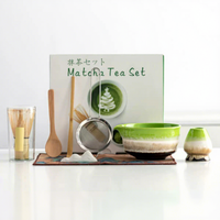 8 ensembles de thé matcha personnalisés avec logo, style classique, fouet en bambou tendance, outils en céramique, coffret cadeau