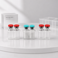 Boîtes personnalisées en PP transparent rondes de 3 ml*2 pour flacons, impression sérigraphique, matériaux recyclés pour le stockage de flacons Cillin, étui de voyage en PP