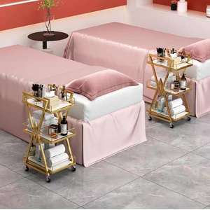 Carrito de Manicura Moderno de Lujo, Carrito de Peluquería con Ruedas, Marco de Metal de 4 Ruedas, Muebles de Salón Impermeables de Alta Calidad para Peluquería - Product Image 3