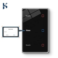 Interruptor de Pared con Pantalla LED para Hogar Inteligente Tuya, Interruptor WiFi de 4 Canales, Instalación Horizontal de Aluminio y PC, Panel Táctil de Vidrio