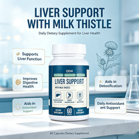 Kapsul Pendukung Kesehatan Hati Milk Thistle untuk Kesehatan & Detoksifikasi Hati Sehari-hari Kapsul Detoksifikasi Hati