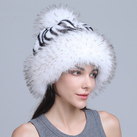 Chapeau bob en fausse fourrure, style pêcheur, chaud et doux, avec protection pour les oreilles et pompon, idéal pour l'hiver