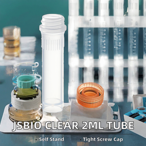 Tubos de Criocultivo Transparentes JSBIO de 1.5ml y 2ml, Autoportantes, con Fondo Plano de PP, Redondos, de 0.3mm de Grosor, con Tapa de Rosca, para Congelación - Product Image 2