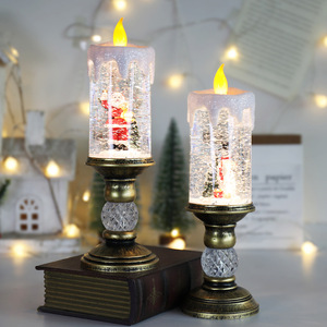 Hot Selling <b>Christmas</b> Crystal Lanterns Flameless LED Candles Eco-Friendly <b>Plug</b>-in Electric Decorations for Weddings Home Use - Product Image 3
