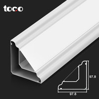 Techo Perfil de aluminio Montado en la superficie Esquina superior Iluminación luminosa Sala de estar Línea de yeso Canal LED