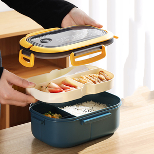Zogifts Portable Two-Layer Compartment <strong>Frozen</strong> Packaging <strong>Boxes</strong> for Students and Office Workers Take-Away Food <strong>Lunch</strong> <strong>Boxes</strong> - Product Image 1