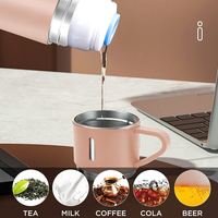 Bouteille isotherme en acier inoxydable 500 ml (17 oz) pour garder les boissons chaudes ou froides pendant des heures, avec couvercle personnalisable, idéale pour les aventures en plein air, vente en gros
