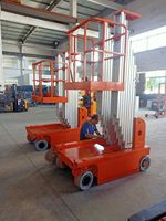 Plateforme élévatrice verticale autoportante en aluminium 10M 12M à mât unique pour travaux en hauteur