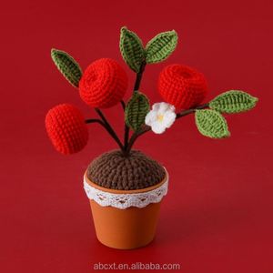 Mini Crochet Tricoté Décoratif pour la Maison : Fruits, Fleurs et Plantes en Pot – Idéal pour Mur, Bureau, Noël, Mariages, Fêtes, Nouvel An – Cadeau Parfait - Product Image 2