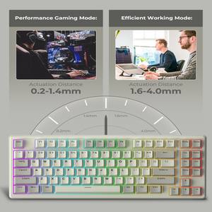 Xvx G75 Mechanisch Toetsenbord Snelle Trigger Rgb Backlit Hall Effect Magnetische Schakelaar 75% Bedrade USB-C Programmeerbare Toetsen Voor Pc - Product Image 5