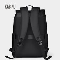 Mochila para Portátil con Solapa y Hebilla con Logotipo Personalizado, Impermeable, de Color Sólido, Moderna, Informal, para Estudiantes, para Uso Diario