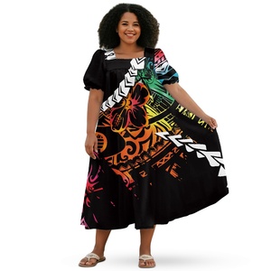 Mới nhất thiết kế quần đảo Polynesian in micronesian mumu ăn mặc cộng với kích thước Womens Dresses - Product Image 6