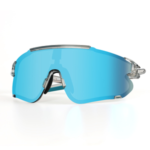 Lunettes de soleil de sport TR90 personnalisées pour femmes rose polarisé photochromique UV400 Protection grandes lunettes de vélo adulte pêche rouge clair - Product Image 4