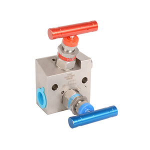 Collecteur à deux vannes en acier inoxydable 316 avec bride de pression différentielle 1/2 1/4 NPT, résistant aux hautes températures pour usage industriel - Product Image 5