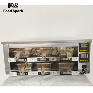 高品質 2段6皿 バーガーウォーマー 工場供給 保温フードキャビネット パティ用カウンタートップウォーミングキャビネット - Product Image 4