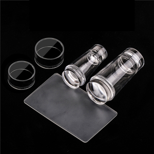 Pince à ongles double tête pour salon de manucure Pure Clear Jelly <span class=keywords><strong>Nail</strong></span> <span class=keywords><strong>Art</strong></span> Stamper Scraper Seal Print <span class=keywords><strong>Silicone</strong></span> <span class=keywords><strong>Nail</strong></span> Stamp Stamping Tools Supplies - Product Image 1