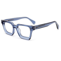 Bingkai Kacamata Optik Asetat F3302 Persegi Vintage dengan Hiasan Bintang, Bingkai Kacamata Grosir, Acetato Monturas Opticas