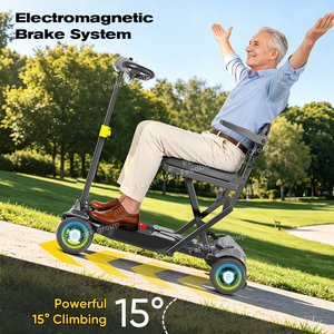 Scooter de mobilité pliable de voyage, style valise, 15 kg, avec charge magnétique NFC, double batterie, longue autonomie, moteur sans balais - Product Image 6
