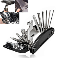 Clé Multifonction Portable pour VTT Vélo Moto, Outil Multitool avec Douilles et Tournevis Allen pour Réparation en Randonnée