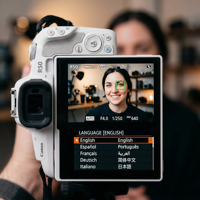 Appareil photo Canon EOS R50 V d'occasion avec objectif ultra grand-angle 14-30mm, version globale, 24,2MP, 4K, multilingue, pour vlogging et photographie immobilière, état neuf