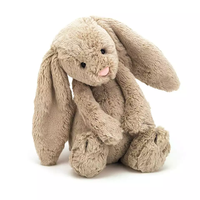 Jouet en peluche lapin miniature super souple personnalisé 2024, rembourrage en coton PP, maille, vente chaude, broderie, jouet en peluche lapin pour enfants et bébés