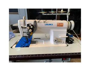 Used jukis 3168 double needle lockstitch sewing machine with direct drive double needle straight