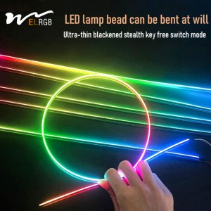 18 in1 Cross-Border nascosto acrilico <span class=keywords><strong>LED</strong></span> luce ambientale striscia 256 colori 12V luminoso Retrofit <span class=keywords><strong>per</strong></span> le nuove <span class=keywords><strong>auto</strong></span> Decorative 5W di potenza - Product Image 5