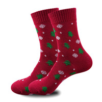 Chaussettes mi-mollet de Noël hivernales à motifs de dessins animés, respirantes, mignonnes, pour femmes et hommes, cadeau festif, vente en gros, en fibre de polyester