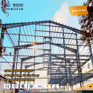 อาคารโครงสร้างเหล็กสำเร็จรูปคุณภาพสูง คานเหล็กทรงตัว H แข็งแรง โรงงานโลหะ โกดังเก็บของอุตสาหกรรม - Product Image 1