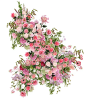 Rosa Künstliche Seidenblumen Delphinium Ranunkel Dahlie Magnolie Kunstblumen für Hochzeit Party Event Dekoration