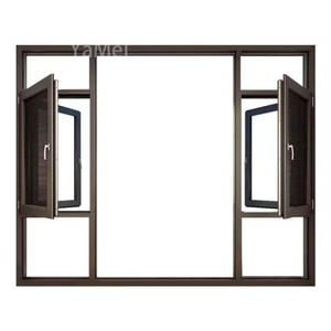 现代定制铝合金塑料钢门窗框1.2-1.4毫米双层玻璃防盗网水平 - Product Image 6