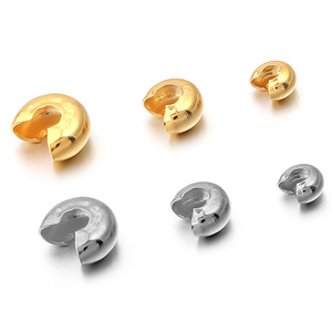 Perles de finition en acier inoxydable plaqué or 18 carats PVD pour la fabrication de bijoux, accessoires de connexion - Product Image 2