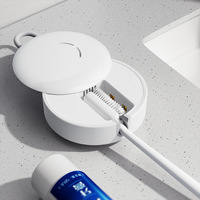 Stérilisateur de brosses à dents rechargeable avec lumière UVC et housses de protection pour salle de bain, voyage et camping