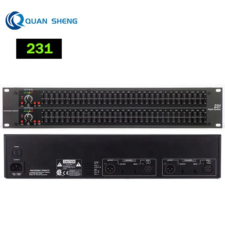 DBX 231 double canal 31 bandes stéréo 231 EQ Signal Audio processeur d'effet numérique scène d'égaliseur professionnel pour DBX