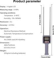 Analizador Digital Portátil TK100 con Pantalla LCD, Medidor de Humedad para Hojas de Tabaco, Granos, Suelo, Alimentado por Batería para Medición