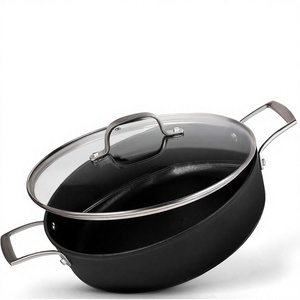 Casserole peu profonde en céramique antiadhésive forgée, style moderne, haute qualité, compatible induction, pour soupes et ragoûts - Product Image 1