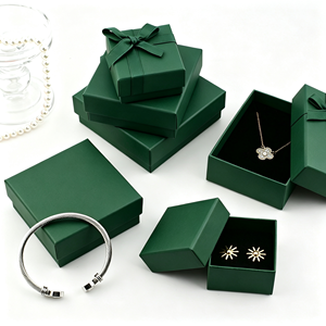 Caja de embalaje de joyería cuadrada rectangular con tapa superior e inferior para pulseras, collares, pendientes, anillos, colgantes y insignias - Product Image 5