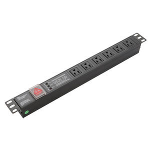 Unidad de Distribución de Energía de 10 Vías, 19 Pulgadas, Tipo EE. UU., PDU para Montaje en Rack de Servidor con Protector Contra Sobretensiones - Product Image 1