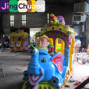 Grande <span class=keywords><strong>elefante</strong></span> cavalcabile per esterni con treno su binari, attrezzatura per parchi divertimento, ideale per centri commerciali e piazze, per divertimento di celebrità del web. - Product Image 4