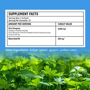 Gélules d'huile d'origan OEM Vitamines pour adultes : Santé intestinale, digestion, énergie, clarté, relaxation, immunité, antioxydant - Product Image 2