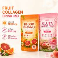 Bloedsinaasappel C Collageen Vitamine C Poeder Sachets Vlierbessenextract Beautyproducten Voedingssupplement Huidondersteuning OEM