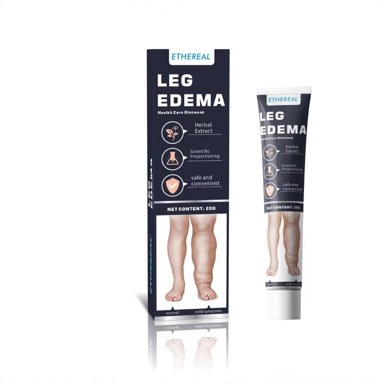 Herbal Extract Edema Ointment Paste for Leg and Foot Health Care Body Use