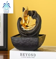 Mini Fuente de Agua Decorativa con Mano de Buda para Atraer la Riqueza, Decoración de Alta Gama para Sala de Estar, Hogar y Oficina