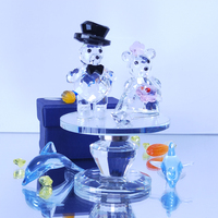 Porter un costume et une robe de mariée, cadeaux de mariage en cristal pour les invités