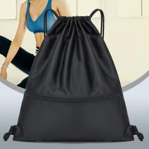 Custom Logo Zipper Pocket <b>Drawstring</b> <b>Backpack</b> for Men and Women Sports String <b>Backpacks</b> <b>Drawstring</b> Bag for Basketball - Product Image 1